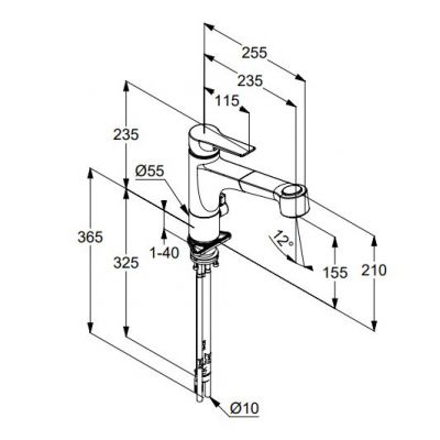 Kludi Mix 329450575 bateria kuchenna stojąca chrom