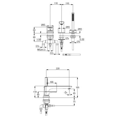 Kludi Ameo 414470575 bateria wannowo-prysznicowa