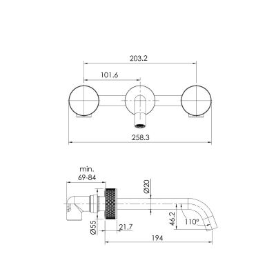 Ksuro 01 10002010 bateria umywalkowa podtynkowa chrom