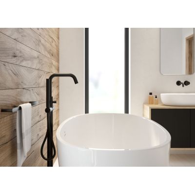 Oltens Hamnes 32602300 bateria umywalkowa podtynkowa czarny mat