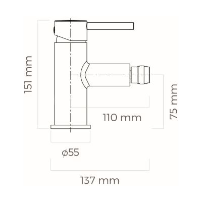 Oltens Molle 31300300 bateria bidetowa stojąca czarny mat