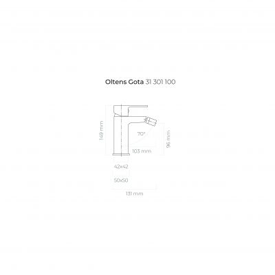 Oltens Gota 31301100 bateria bidetowa stojąca chrom