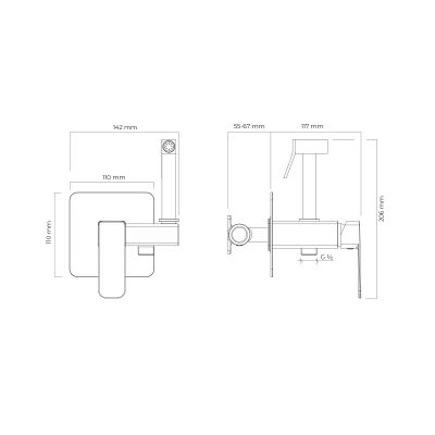 Oltens Hadsel 31101100 bateria bidetowa podtynkowa chrom