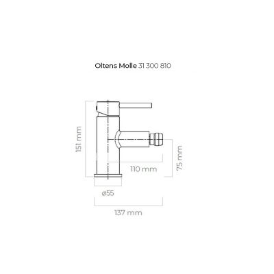 Oltens Molle 31300810 bateria bidetowa stojąca złoty szczotkowany
