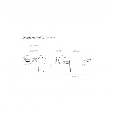 Oltens Vernal 32104100 bateria umywalkowa podtynkowa chrom