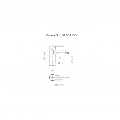 Oltens Jog 32303100 bateria umywalkowa stojąca chrom