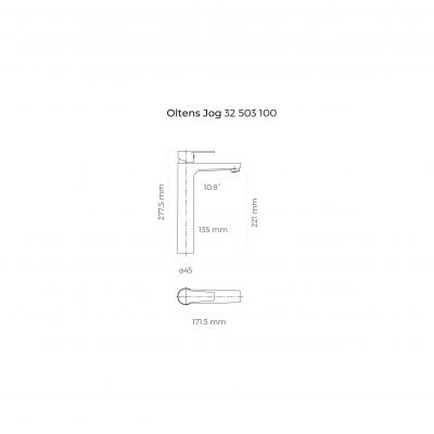 Oltens Jog 32503100 bateria umywalkowa stojąca chrom