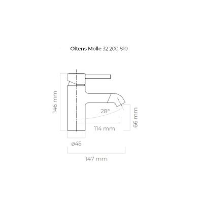 Oltens Molle 32200810 bateria umywalkowa stojąca złoty szczotkowany