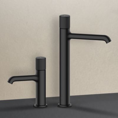 Oltens Hamnes 32202300 bateria umywalkowa stojąca czarny mat