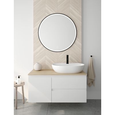 Oltens Hamnes 41813000 umywalka 51x39 cm owalna nablatowa biała