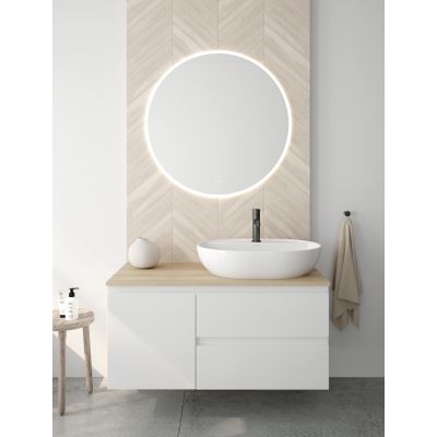 Oltens Hamnes 41813000 umywalka 51x39 cm owalna nablatowa biała