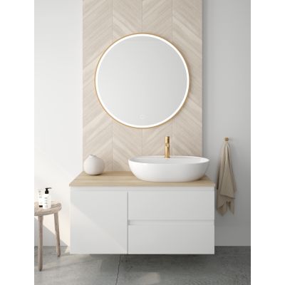 Oltens Hamnes 41813000 umywalka 51x39 cm owalna nablatowa biała