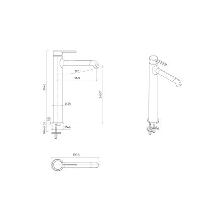 Oltens Rann 32405100 bateria umywalkowa stojąca chrom