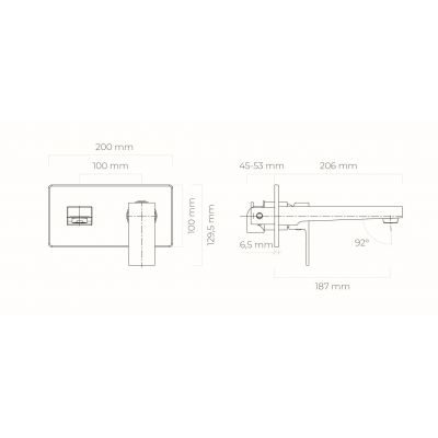 Oltens Gota 32601800 bateria umywalkowa podtynkowa złoty połysk