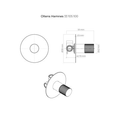 Oltens Hamnes 33105100 bateria prysznicowa podtynkowa chrom