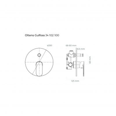 Oltens Gulfoss 34102100 bateria wannowo-prysznicowa podtynkowa chrom