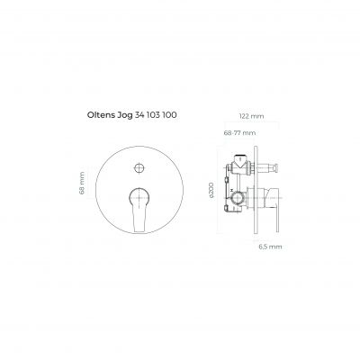 Oltens Jog 34103100 bateria wannowo-prysznicowa podtynkowa chrom