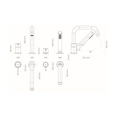 Oltens Molle 34200100 bateria wannowo-prysznicowa nawannowa chrom