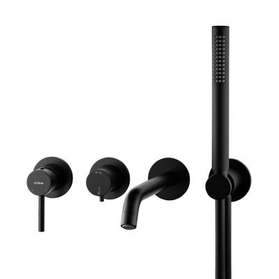 Oltens Molle 34105300 bateria wannowo-prysznicowa podtynkowa czarny mat