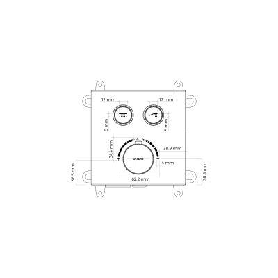 Oltens Onega 34602100 bateria wannowo-prysznicowa podtynkowa termostatyczna chrom