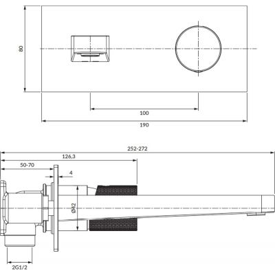 Omnires Contour CT8015CR bateria umywalkowa