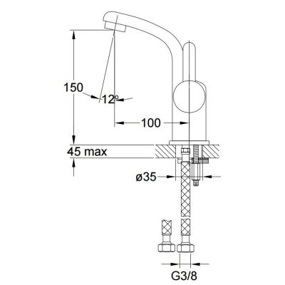 Omnires Darling DA5010CR bateria umywalkowa stojąca chrom