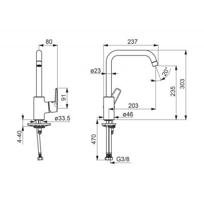 Oras Saga 3931F bateria kuchenna