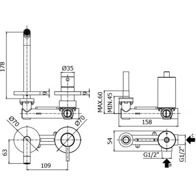 Paffoni Light LIG105CR70 bateria umywalkowa