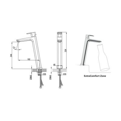 Ravak 10° X070091 bateria umywalkowa