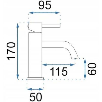 Rea Lungo REAB4401 bateria umywalkowa stojąca biała