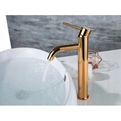 Rea Lungo REAB9409 bateria umywalkowa stojąca złoty