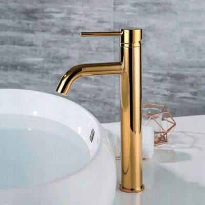 Rea Lungo REAB9409 bateria umywalkowa stojąca złoty