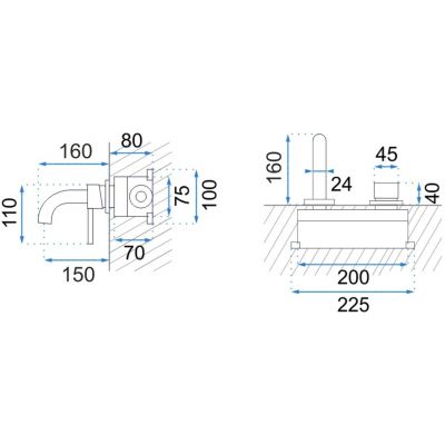 Rea Lungo REAB9559 bateria umywalkowa