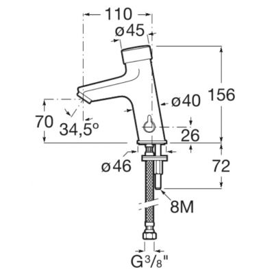 Roca Fluent A5A3A24C00 bateria umywalkowa stojąca chrom