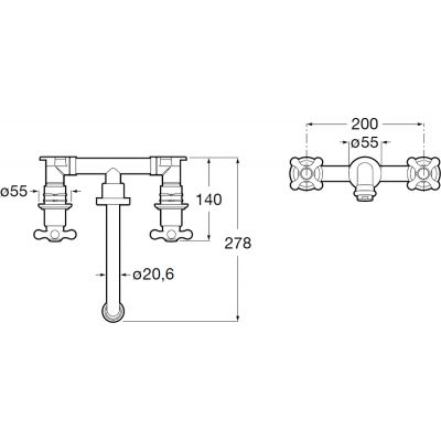 Roca Carmen A5A474BC00 bateria umywalkowa podtynkowa chrom