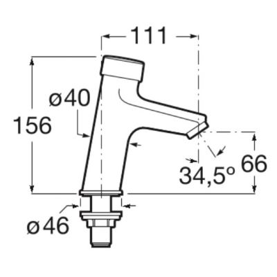 Roca Fluent A5A4A24C00 zawór umywalkowy stojąca chrom