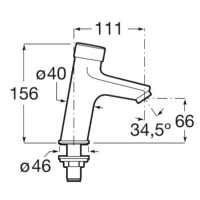 Roca Fluent A5A4B24C00 zawór umywalkowy stojąca chrom