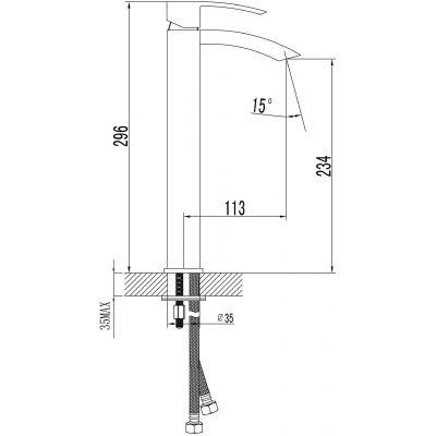 Sapho Ginko 110104B bateria umywalkowa