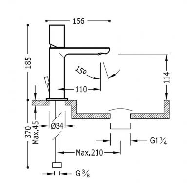 Tres Max-Tres 06110302D bateria umywalkowa