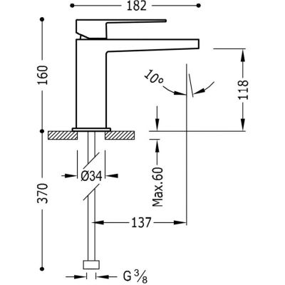 Tres Slim Exclusive 20210301NM bateria umywalkowa