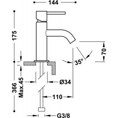 Tres Study Exclusive 26290301OR bateria umywalkowa