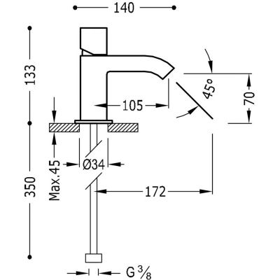 Tres Cuadro-Tres 107103 bateria umywalkowa