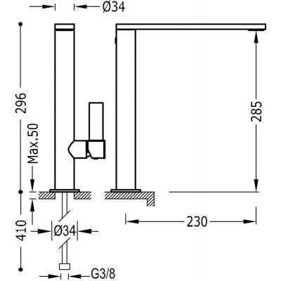 Tres Project 21140501KM bateria umywalkowa