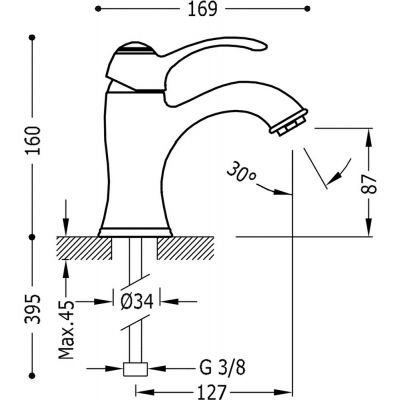 Tres Monoclasic 24210301 bateria umywalkowa