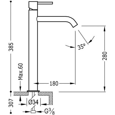 Tres Study Exclusive 26230801NM bateria umywalkowa
