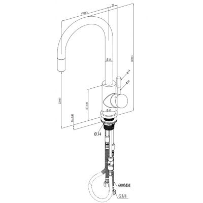 Villeroy & Boch Umbrella 92540003 bateria kuchenna stojąca złoto/stare złoto