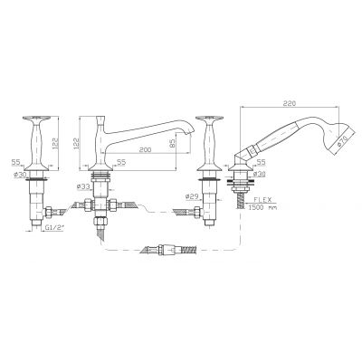 Zucchetti Bellagio ZB1441 bateria wannowo-prysznicowa