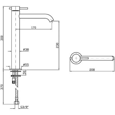 Zucchetti Helm ZHE689XP41 bateria umywalkowa