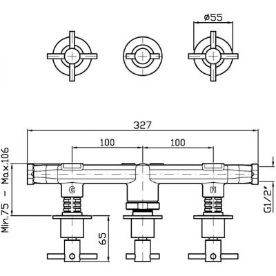 Zucchetti Helm ZHM695XP81 bateria umywalkowa podtynkowa czarna