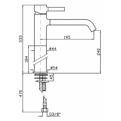 Zucchetti Pan ZP6219C41 bateria umywalkowa stojąca złoty